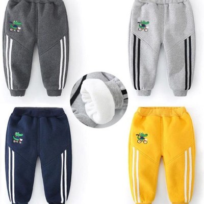 2025男童裤子秋冬新款洋气宝宝加厚大卫衣运动裤儿童加绒裤不起球