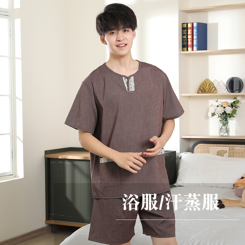 新款金東湖汗蒸服浴服浴衣足浴服足療服美容服按摩服艾灸服桑拿服