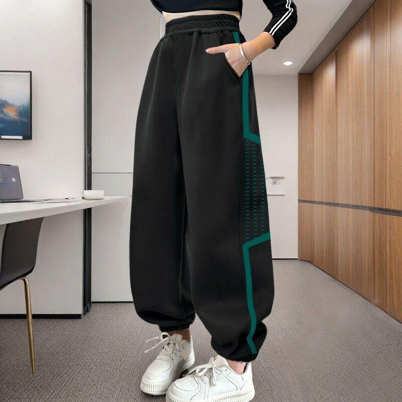 2026春秋薄款儿童时尚潮范束脚卫裤中大女童外穿宽松休闲运动长裤