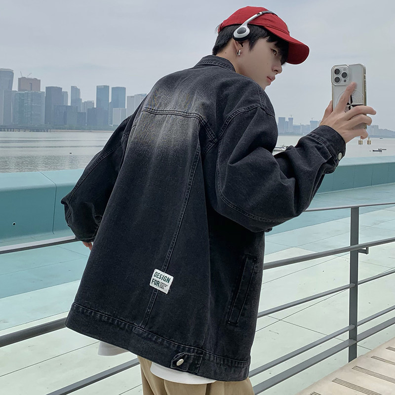 709-2-JK871-P100春单人翻领口袋水洗做旧复古牛仔外套夹克,男装夹克,星座709-2