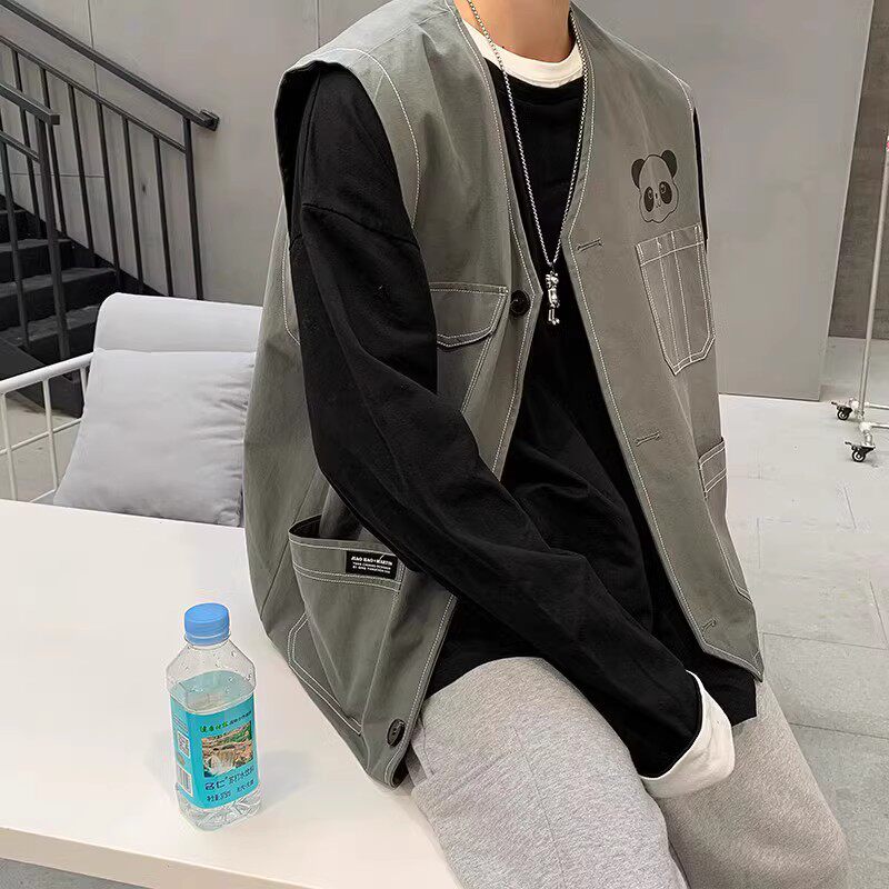 709-2-MJ10-P60春单人港风多口袋印花百搭休闲无袖马甲男,男装背心/马甲,星座709-2