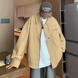 709-2-JK826-P115春单人pu皮衣门襟设计百搭纯色开衫翻领夹克，男装皮衣，星座709-2