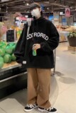 709-2-W602-P65春单人摇粒绒套头英文印花多色大码卫衣外套，男装卫衣，星座709-2