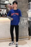 709-2-T01-P15春单人长袖圆领假两件修身学生男女班服打底衫，男装卫衣，星座709-2