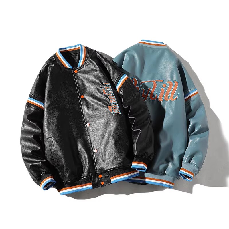 709-MY606-P1302024冬白底港风加厚夹棉棒球服皮衣绣花百搭棉衣,男装棉衣,星座709-2