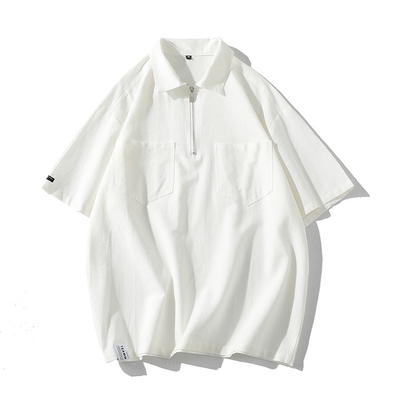 709-2-T1080-P50白底夏季情侣翻领poIo衫大码T恤学生日系,男装T恤,星座709-2