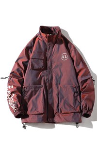 709-2-JK93-P85 春白底 工装渐变色休闲百搭夹克外套男潮流图片