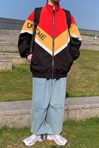 709-2-JK203-P65 春单人 港风休闲长袖开衫外套学生百搭运动服男图片