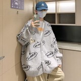 709-2-MY31-P105春单人港风复古开衫绣英文小熊百搭休闲毛衣，男装针织衫/毛衣，星座709-2