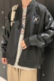 709-2-JK805-P85春单人港风拼接绣字上衣百搭休闲夹克外套，男装夹克，星座709-2