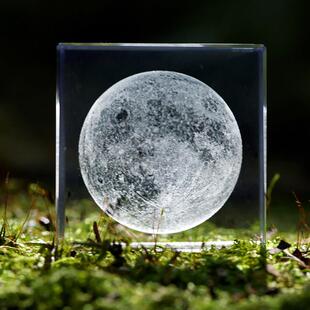 2026水晶地球月球模型发光装饰镇纸摆件送老师同学朋友毕业季纪念