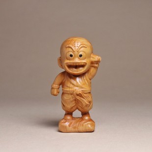 2025崖柏木雕刻七龙珠克林中式摆件生日礼物木质手把件卡通工艺品