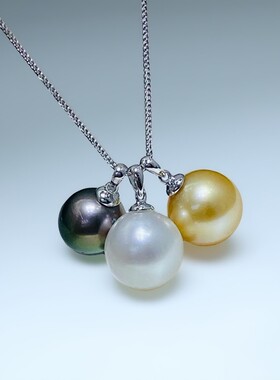 2025DIY珍珠配件 PT950铂金吊坠空托 经典款 项链坠托女 配9-15mm