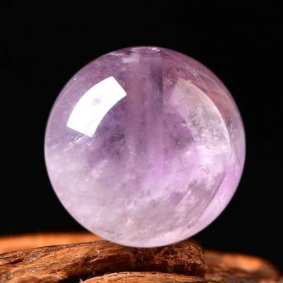 2025天然紫兔毛散珠子diy多宝手链手串九紫离火雪花配件招财水晶