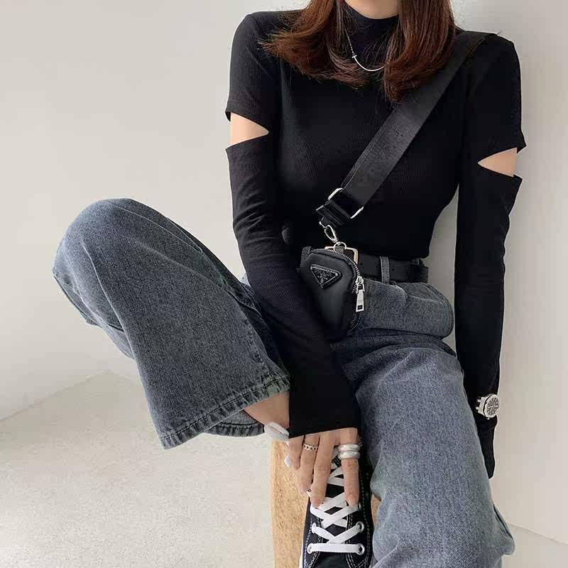 EKOOL珍珠扣高腰阔腿牛仔裤女2020春季新款宽松百搭显瘦直筒长裤在类目 模玩/动漫/周边/cos/桌游, Cosplay服饰/道具/服务, Cosplay女装中 - 来自Buy2taobao.com提供专业的淘宝代购服务