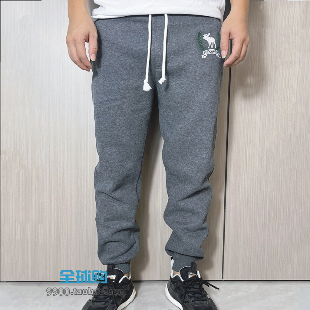 清仓特价美国潮牌af束脚卫裤男款加厚加绒长裤刺绣宽松休闲裤外穿