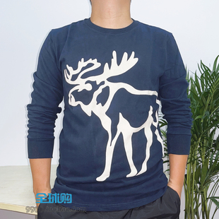 清仓2025春秋潮牌af长袖 冬装 T恤男款 修身 圆领纯色刺绣打底衫 断码