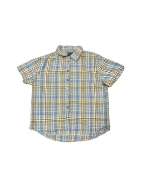 【清仓】So 24SSvintage定制格纹法兰绒短袖衬衫格子Cleanfit