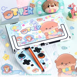 雾岛原创switch2保护壳水獭任天堂ns2分体硬壳保护套游戏机配件