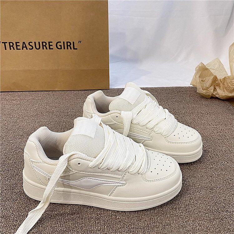 小众面包鞋女ins2026春季新款小白鞋百搭国潮闪电休闲运动板鞋子