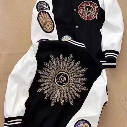 联名款光明之眼刺绣vibe棒球服男女炸街痞帅美式高街短款夹克外套