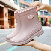 新款 舒适防滑女款 四季 可穿成人买菜厨房胶鞋 雨鞋 防水防臭pvc水鞋