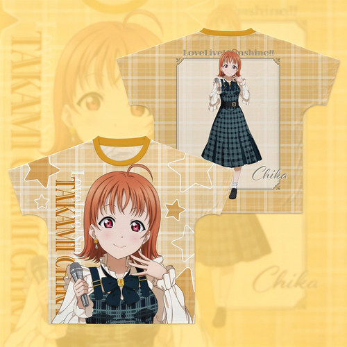 LOVELIVE sunshine aqours 短袖t恤全彩水团痛衣短袖二次元衣服