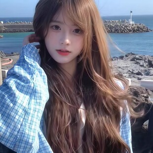 韩系蓝色格子衬衫女2025新款春夏宽松少年感小众百搭慵懒外套衬衣