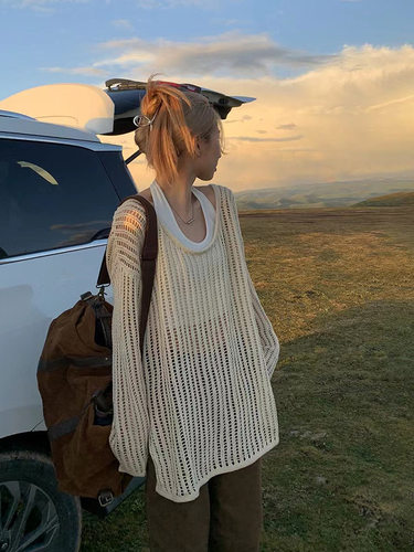 少年感针织毛衣女外搭低圆领