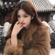气质复古棕色狐狸毛短款 高级感环保皮草大衣 年轻款 外套女冬季 时尚