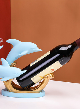 欧式创意红酒架摆件酒柜装饰品家用客厅置物高档酒瓶倒挂高脚杯架