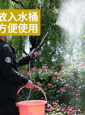 户外电动浇花神器抽水自吸洗车水枪充电I式喷壶头喷雾器园艺洒水