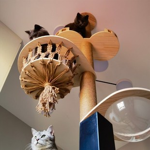 DIY花篮通天柱配件 吊床 太空舱 实木猫爬架通天柱猫树猫抓柱猫窝