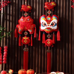 新年高档刺绣福字大挂件2025新款春节过年布置室内墙面挂饰装饰品