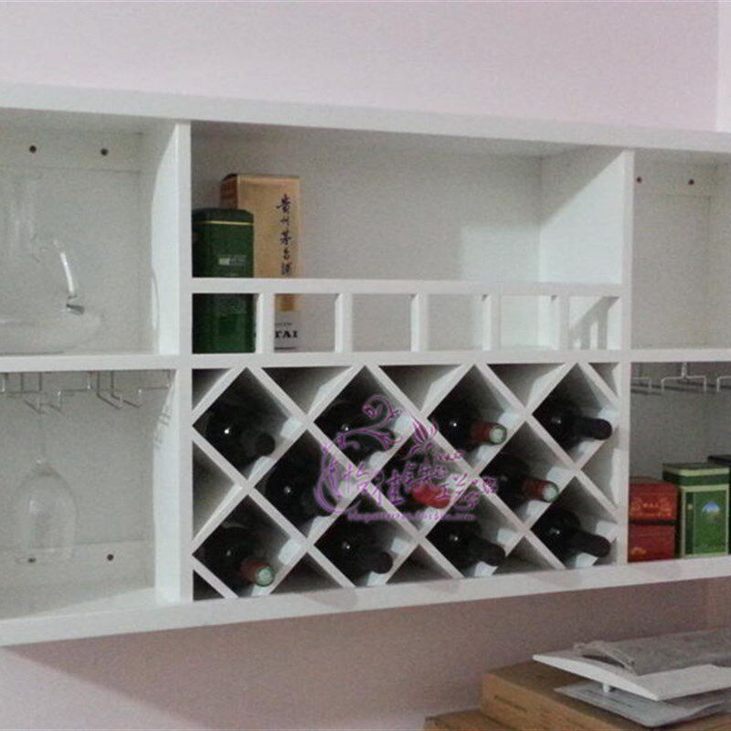 欧式实木酒架壁挂酒柜展示酒架创意悬挂倒挂酒杯架葡萄红酒架