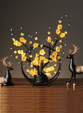 现代简约客厅电视柜酒柜鹿摆件招财家居美式酒柜玄关工艺品装饰品