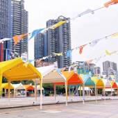 户外雨棚集市帐篷户外摆摊用四脚伞院子遮雨棚停车棚户外遮阳雨伞