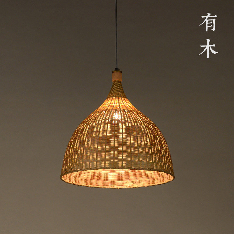 有木中式竹编吊灯日式客厅卧室餐厅灯具禅意民宿实木茶室侘寂风,家装灯饰光源,客厅吊灯,淘宝优惠券,粉丝福利购,淘宝优惠卷
