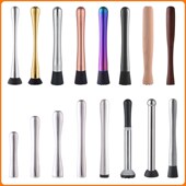 酒吧酒具不锈钢碎冰锤冰棒柠檬E锤港式 奶茶工具商用水果捣碎棒