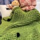 球球线毯子围巾手工diy材料包沙发坐垫豆豆粗毛线毛绒盖毯沙发毯