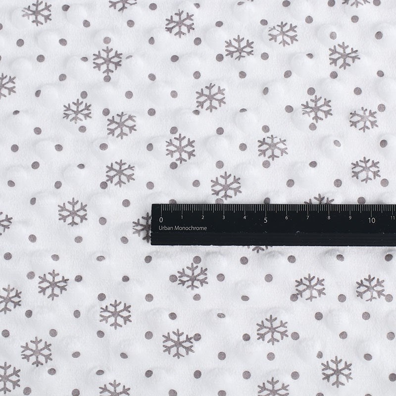 水晶超柔印花单面绒 婴儿睡衣家居服豆豆K绒面料 温感变色压泡绒