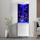 立式 超白玻璃小型带一体柜子竖型落地免换水族箱 鱼缸客厅2025新款