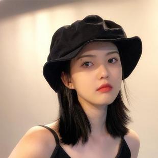 云朵帽子假发可拆卸时尚日系简约短直发中长直发微卷锁骨发女自然