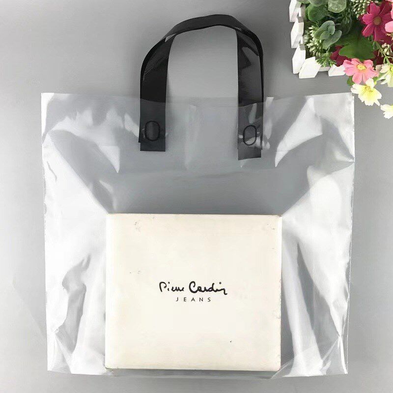 加厚纯透明黑色塑料袋手提w袋礼品袋包装袋服装袋子量大优惠