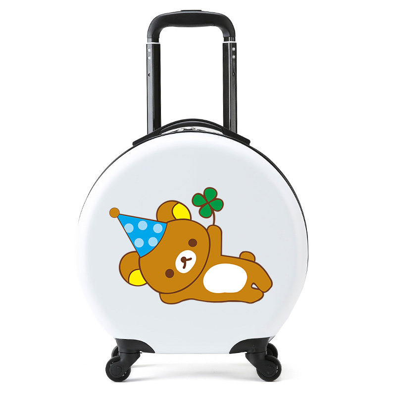 速发儿童行李箱小型轻便18寸男女孩可爱卡通圆形拉杆箱旅行箱定制