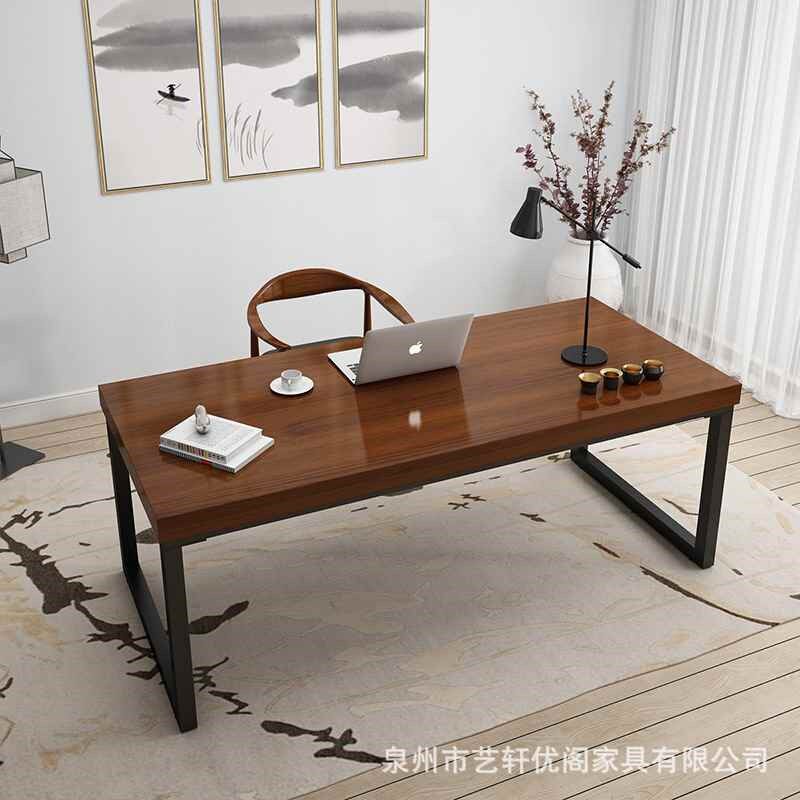 现代简约实木家用电脑桌书房卧室写字书桌简易工作台单人办公桌