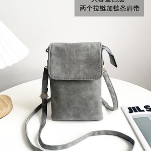 多层拉链装放手机的小包包女新款超火斜挎腰包迷你手机包零钱袋软