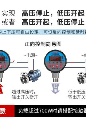 空压机气压自动压力开关控制器配件气泵空气气动全U自动可调继电