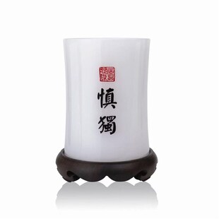 纯琉璃慎独宁静致远笔筒商务年会开业生日礼物家居饰品礼品可定制