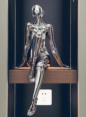 网红艺术雕塑潮玩空山基女神摆件客厅玄关电视柜办公室桌面装饰品